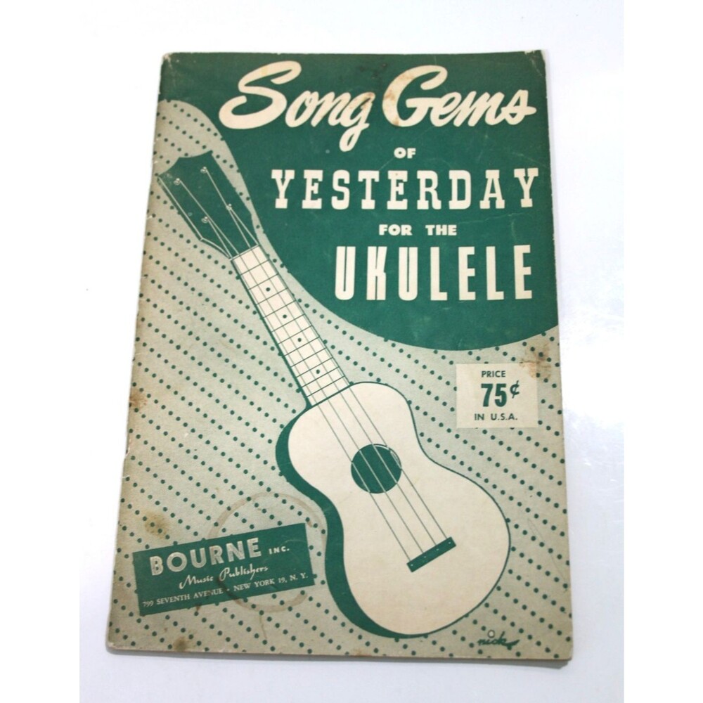 Song Gems of Yesterday for the Ukulele Song Book Bourne Inc. 1950 Vintage Music